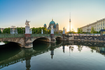 Dome of Berlin Cathedral at sunrise on the Museum Island in Berlin, Germany © Pawel Pajor