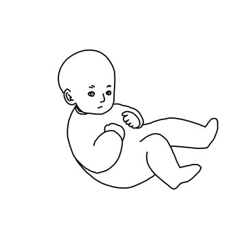 くつろいでいる赤ちゃん
