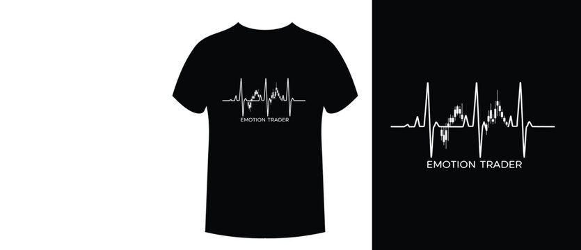 Dynamic heartbeat-like line graph representing financial market volatility and 'Emotion Trader' concept, ideal for business, stock trading, and investment themes.