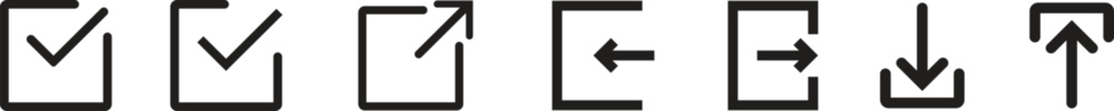 Share Icon set of link. Link, share link,  uI Icon Logout, More Icon Vector, Set. Isolated symbols on white background.