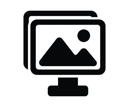 Computer monitor icon with image preview