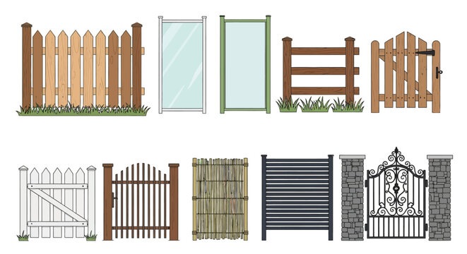 Collection of Various Fence and Gate Designs.