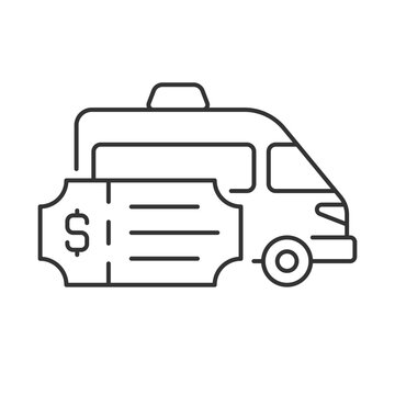 Special event transportation linear icon. Corporate transport rental. More than just taxi. Thin line customizable illustration. Contour symbol. Vector isolated outline drawing. Editable stroke