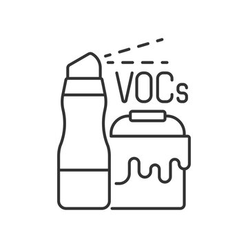 Household products linear icon. Dangerous chemicals pollutting planet. Cleaning earth from rubish. Thin line customizable illustration. Contour symbol. Vector isolated outline drawing. Editable stroke