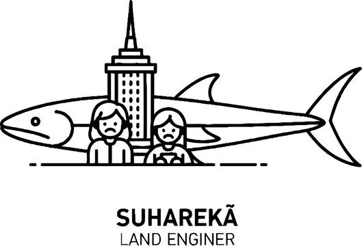 Concerned Women with Skyscraper and Large Shark in Suhareka