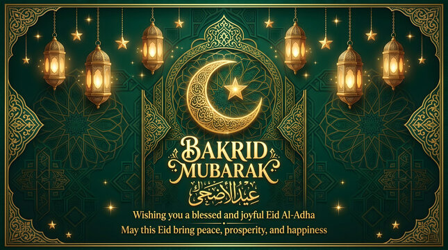 Happy Bakrid celebration poster.
