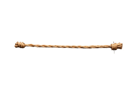 Rope segment with knots on both ends, an essential element for tying, connecting, or securing objects