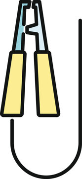 Jumper cables symbol for jump starting a car battery