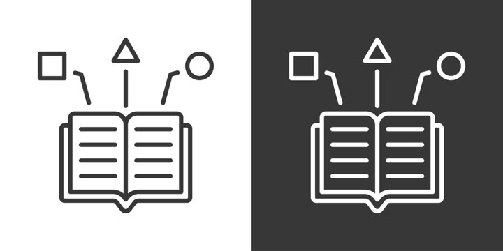 Learning Method Icon Set Vector Collection Isolated In Black And White