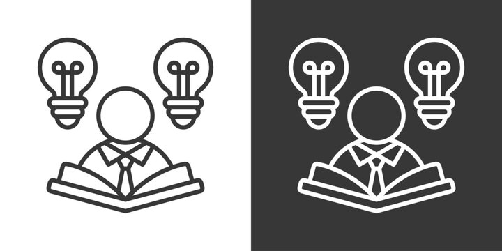 Skill Learning Icon Set Vector Collection Isolated In Black And White
