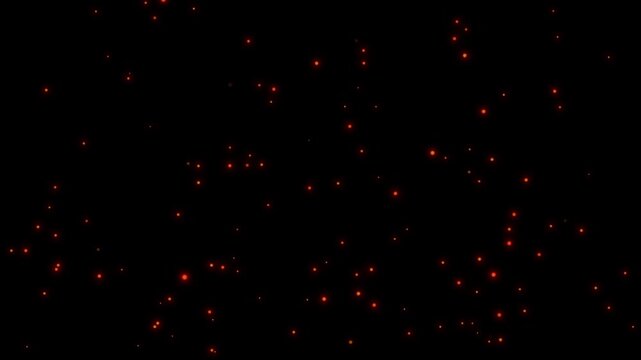 Flying around fire dust particles sparks or ember from a burning fire,Realistic fire sparks flying through the air in slow motion,
isolated on a black background. Flying sparks and coals from a fire.