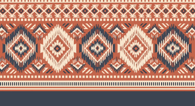 woven aztec patterns ethnic tribal geometric ornament a seamless background in southwestern style for textile.