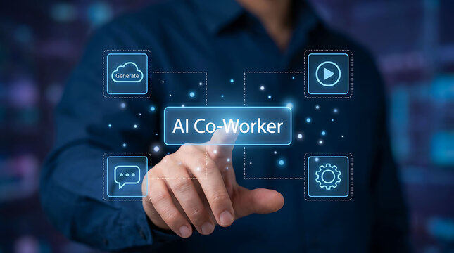 AI Co Worker Digital Automation Interface For Business Technology