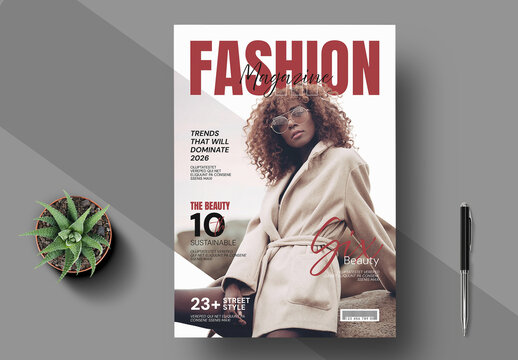 Luxury Fashion Magazine Cover Template