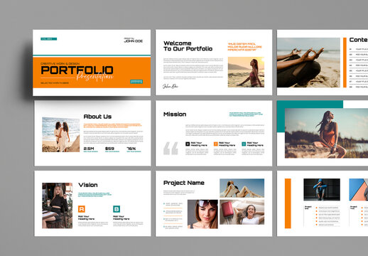Modern Portfolio Presentation Template Layout