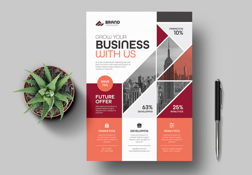Professional Corporate Flyer Template with Modern Business