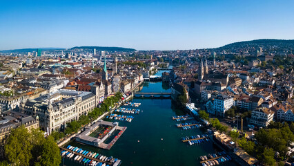 Zürich, Schweiz, Altstadt, Luftbild © CLHuetter