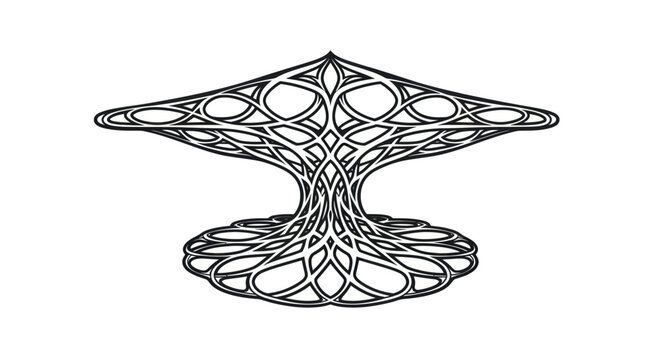 Abstract ornate design element on white