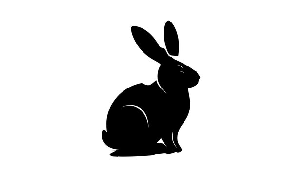 white rabbit isolated on white