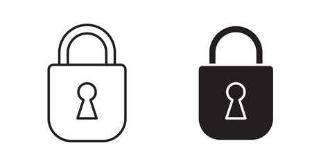 Lock icon. Vector illustration isolated on white. © jotty