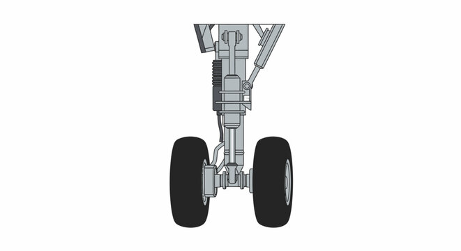 Aircraft Landing Gear System Illustration.