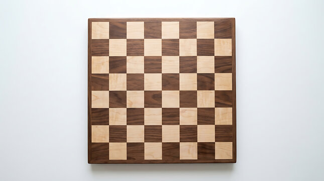 Classic Wooden Chessboard with Natural Grain Finish for Strategic Board Game Play and Hobby Display