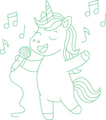 Unicorn Coloring Page For Kids © Jaynal