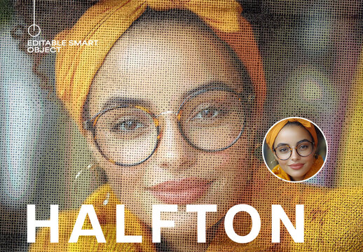 Halfton Photo Effect