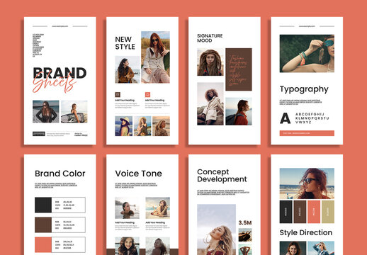 Modern And Minimal Fashion Brand Sheets Layout