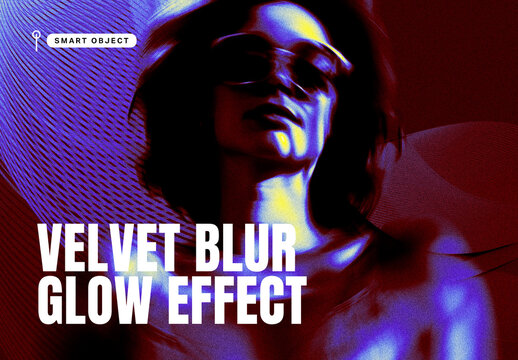 Velvet Blur Glow Photo Effect Design Template