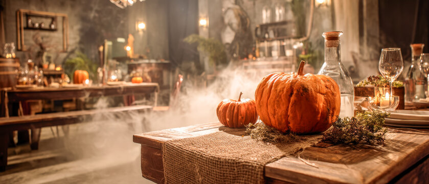 Rustic Thanksgiving Pumpkin Table for Holiday Menu and Hospitality Marketing