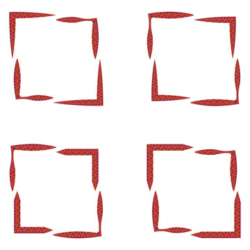 Square frames icon. Red border grid. Layout pattern symbol. Vector illustration