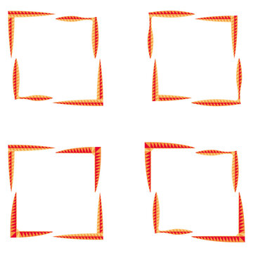 Square frames icon. Orange border grid. Layout pattern symbol. Vector illustration