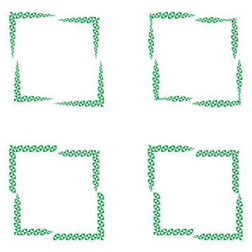 Square frames icon. Green border grid. Fresh layout symbol. Vector illustration