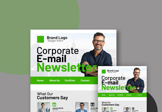Corporate Email Newsletter Design Layout
