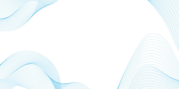 abstract blue background with waves smooth flowing lines and halftone pattern on white background, Serene ocean waves gently thin parallel lines in gradient blue tones.