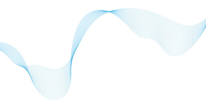 abstract blue background with waves smooth flowing lines and halftone pattern on white background, Serene ocean waves gently thin parallel lines in gradient blue tones.