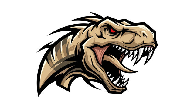 Cartoon tyrannosaurus rex head illustration