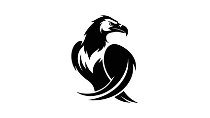 Fototapeta premium Eagle illustration in monochrome style