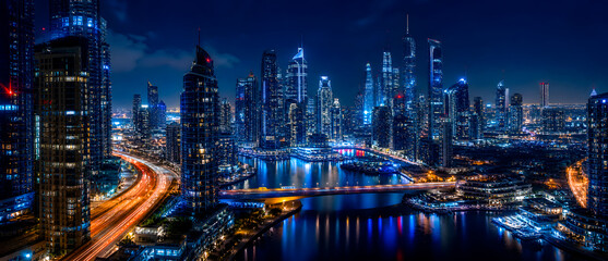 Fototapeta premium night view of the city