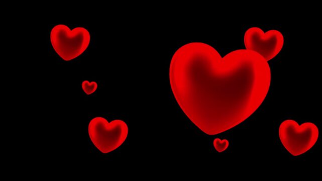 Red loves animation footage for romantic footage, love abstract footage, love footage, wedding and intro animation footage, 