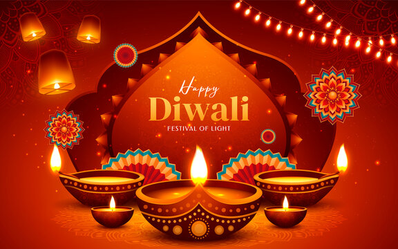 Happy Diwali Traditional Celebration Poster