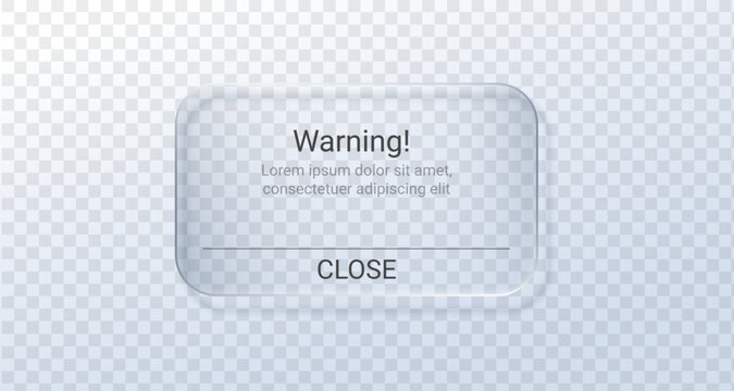 Button liquid frame for glass 3d ui and reminder ux warning. Transparent black vector for block light button and glossy bar texture. Button window app for glass background liquid and 3d.