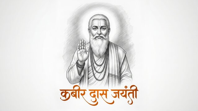 Kabir Das Jayanti Cinematic Devotional Pencil Artwork