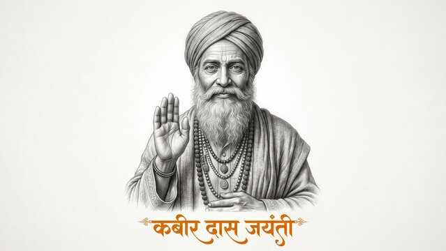 Saint Kabir Das Jayanti Minimal Spiritual Poster Design