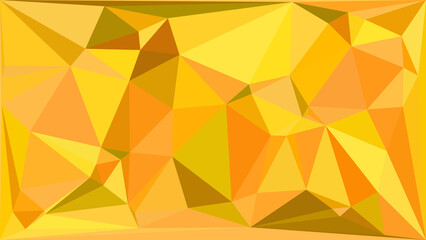Abstract vibrant yellow geometric background with low poly triangular shapes and textures © AI World