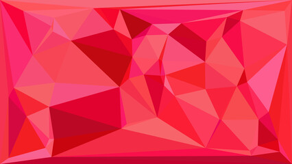 Fototapeta premium Abstract vivid red geometric background with low poly triangular shapes and modern design