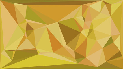 Fototapeta premium Abstract geometric background with earthy olive green and mustard yellow triangular polygons