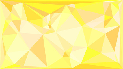 Fototapeta premium Abstract geometric background with bright lemon yellow and light gold triangular polygon shapes