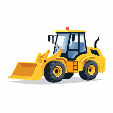 Yellow Front Loader Construction Vehicle